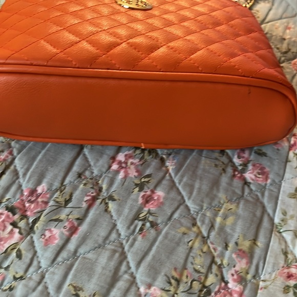 Orange Vegan Purse 9x6 - Picture 7 of 8